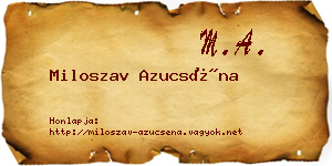 Miloszav Azucséna névjegykártya